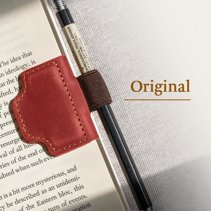 BygoneMark - Personalized Magnetic Leather Pen Holder Bookmark