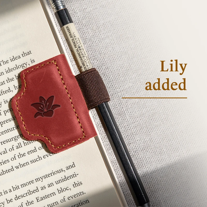 BygoneMark - Personalized Magnetic Leather Pen Holder Bookmark