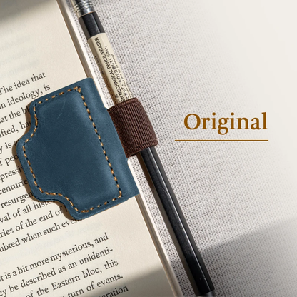 BygoneMark - Personalized Magnetic Leather Pen Holder Bookmark