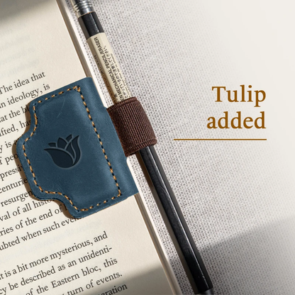 BygoneMark - Personalized Magnetic Leather Pen Holder Bookmark