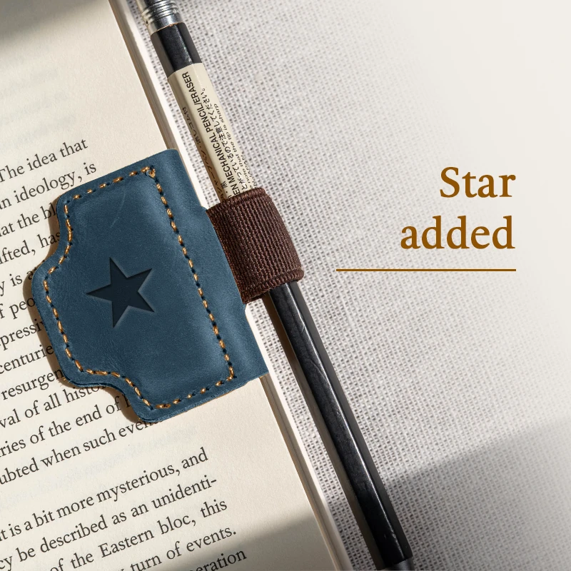 BygoneMark - Personalized Magnetic Leather Pen Holder Bookmark