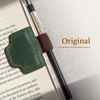 BygoneMark - Personalized Magnetic Leather Pen Holder Bookmark