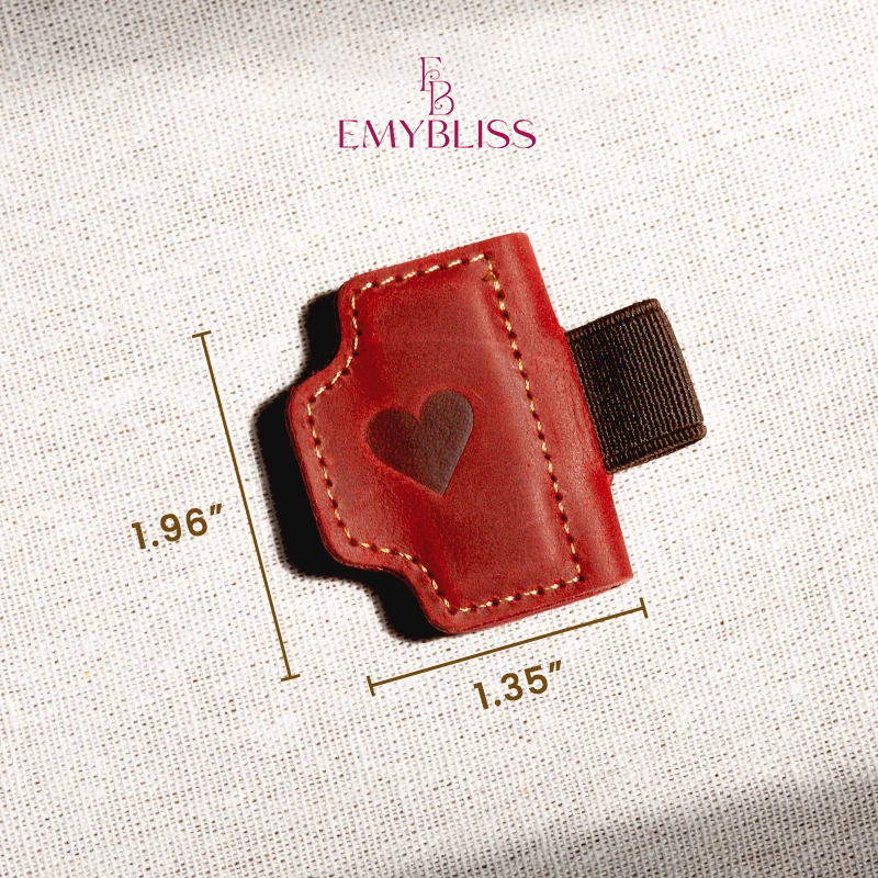 BygoneMark - Personalized Magnetic Leather Pen Holder Bookmark