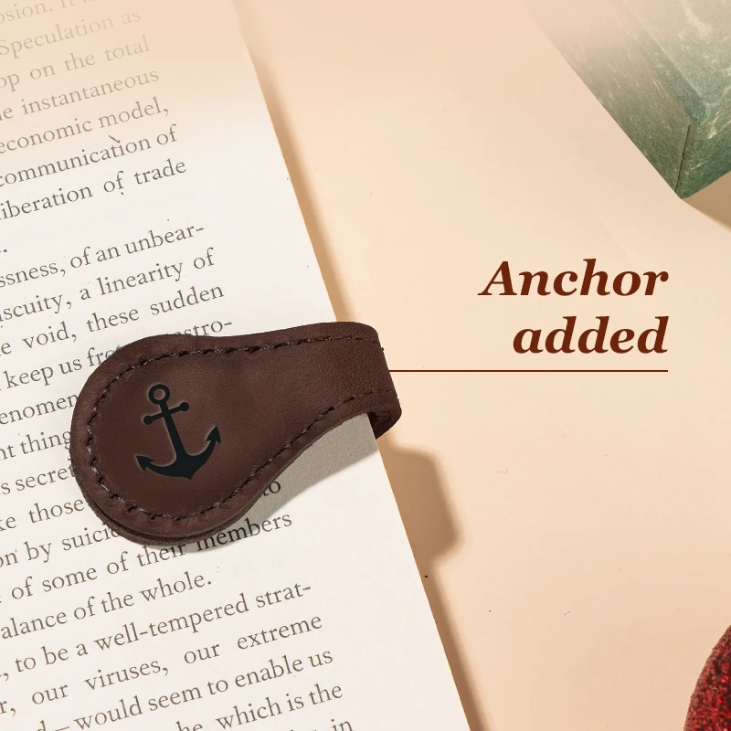 TimelessMark - Personalized Magnetic Leather Bookmark