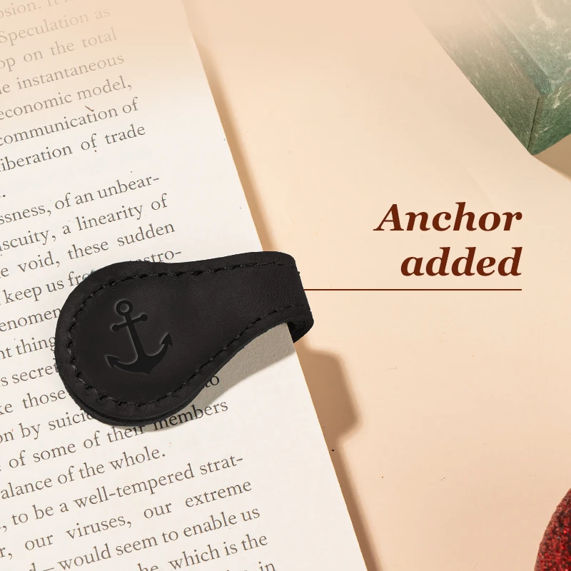 TimelessMark - Personalized Magnetic Leather Bookmark