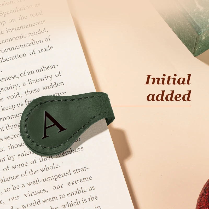TimelessMark - Personalized Magnetic Leather Bookmark