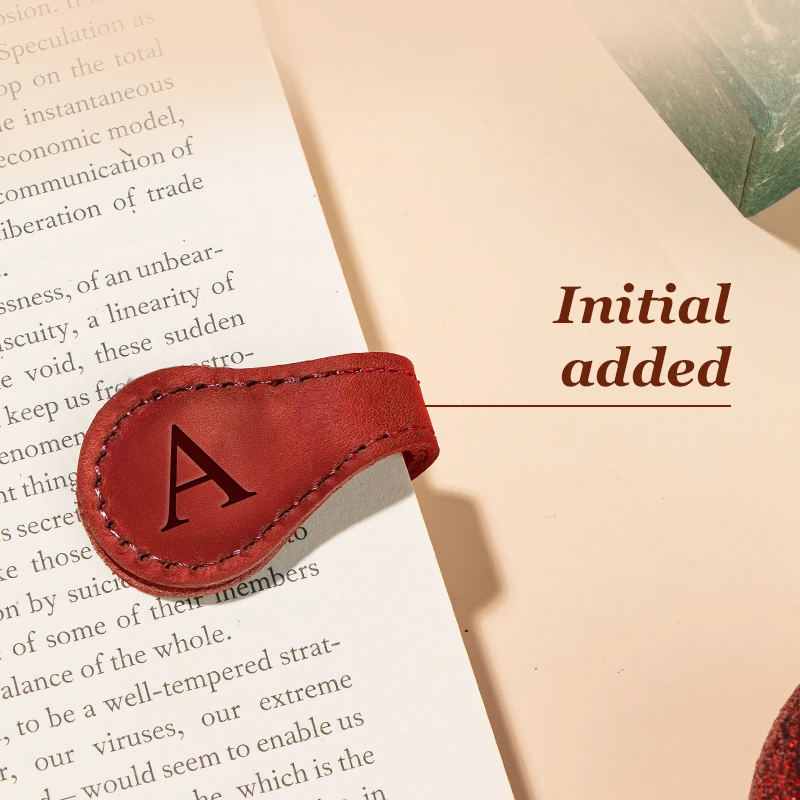 TimelessMark - Personalized Magnetic Leather Bookmark