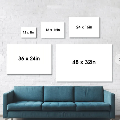 Back View Couple Heart Hands Favorite Place Personalized Horizontal Poster, Gift For Him, For Her