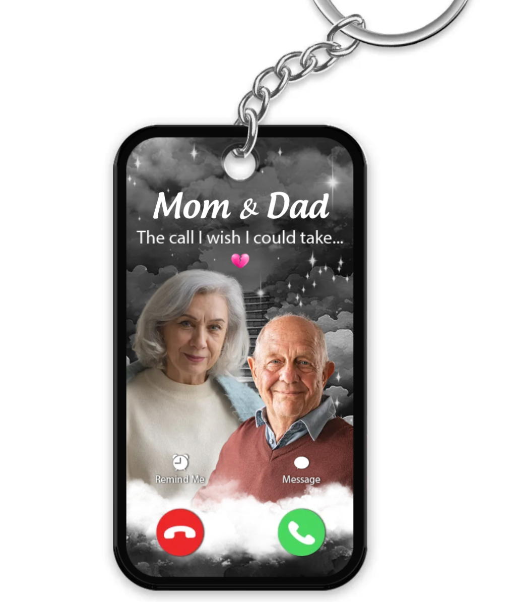 The Call I Wish I Could Take Memorial Sympathy Gift Remembrance Keepsake Multiple Photos Inserted Personalized Acrylic Keychain