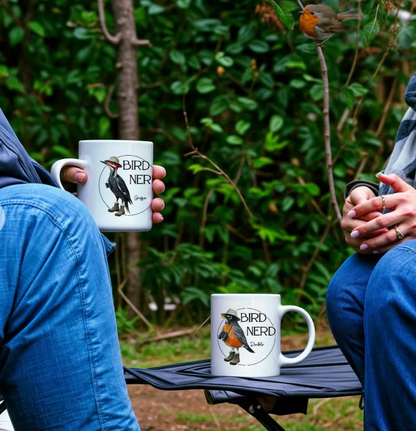 Bird Nerd Funny Bird Watcher Mug, Twitcher Mug, Gift for Bird Lover Personalized Mug
