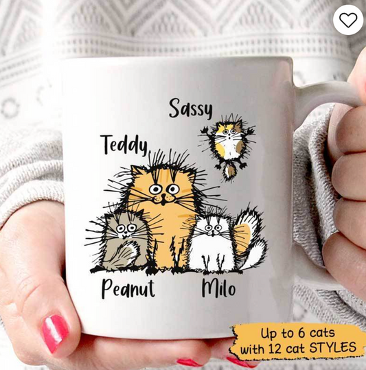 Funny Personalized Cat Coffee Mug