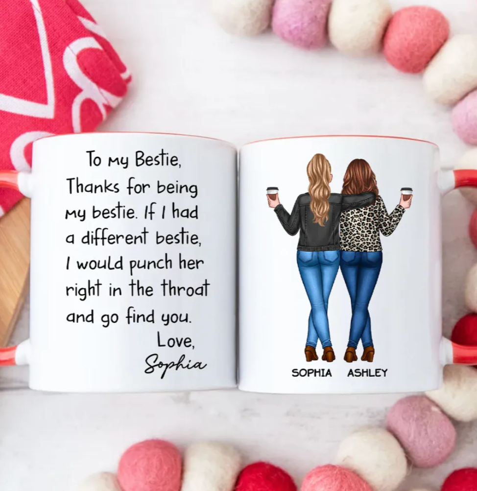 Thanks For Being My Bestie Funny Gift For Best Friends Personalized Mug