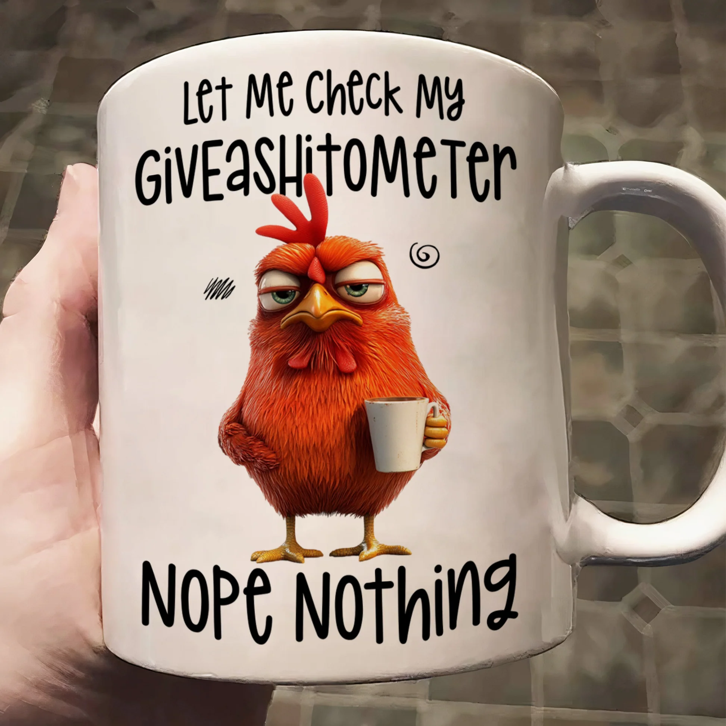 Let Me Check My Giveashitometer Nope Nothing - Personalized Mug - Fun Gifts For Coworkers, Friends, Family