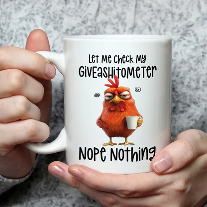 Let Me Check My Giveashitometer Nope Nothing - Personalized Mug - Fun Gifts For Coworkers, Friends, Family