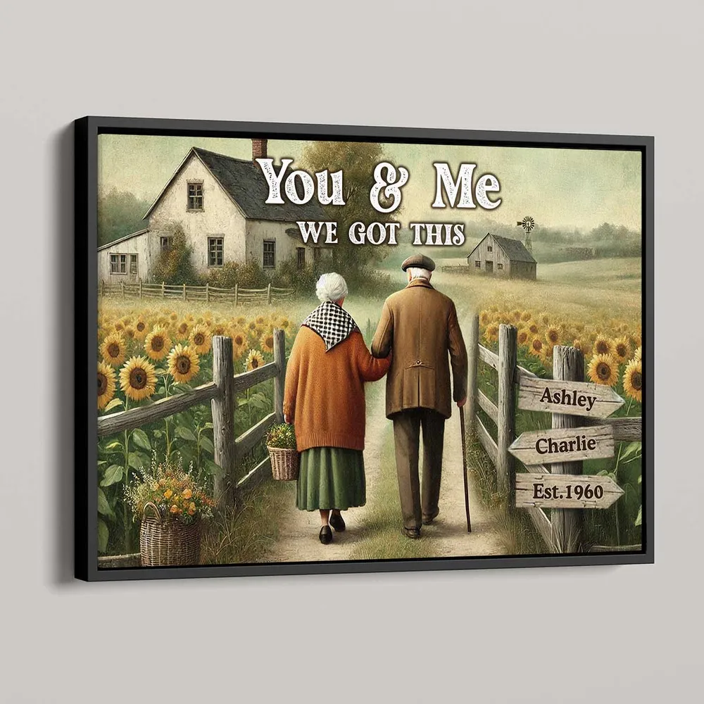 Couple Growing Old Together Personalized Poster, Heartfelt Gift For Him, For Her