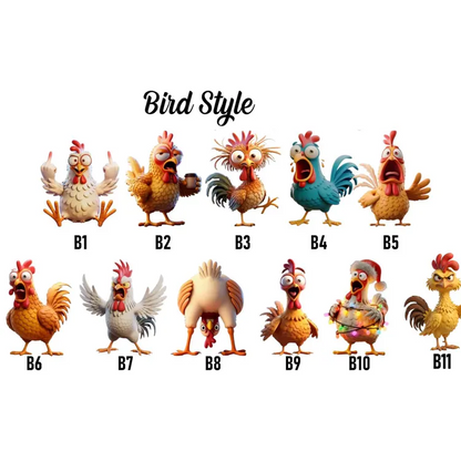 F-CAW-F Squad Mug Personalized – Funny Chicken Friends Gift for Besties, Coworkers, Custom Name Cup